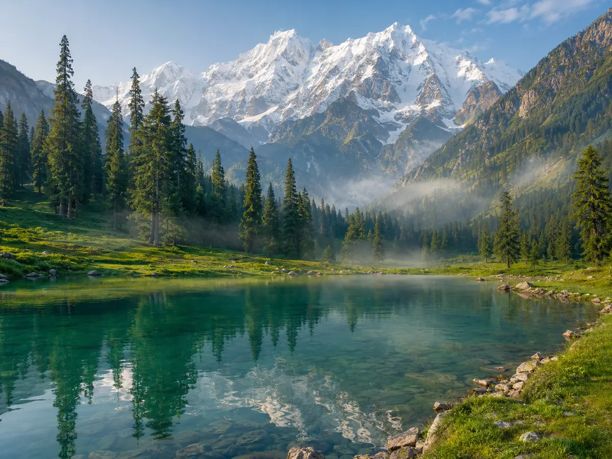 Crystal alpine lake
